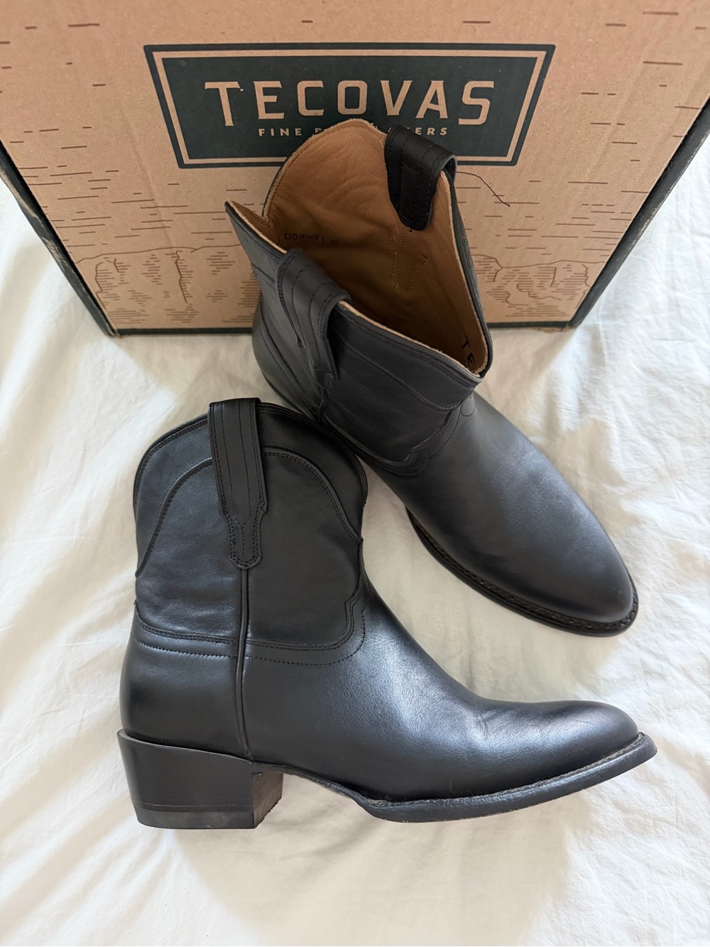 Tecovas Black “The Penny” Leather Boots